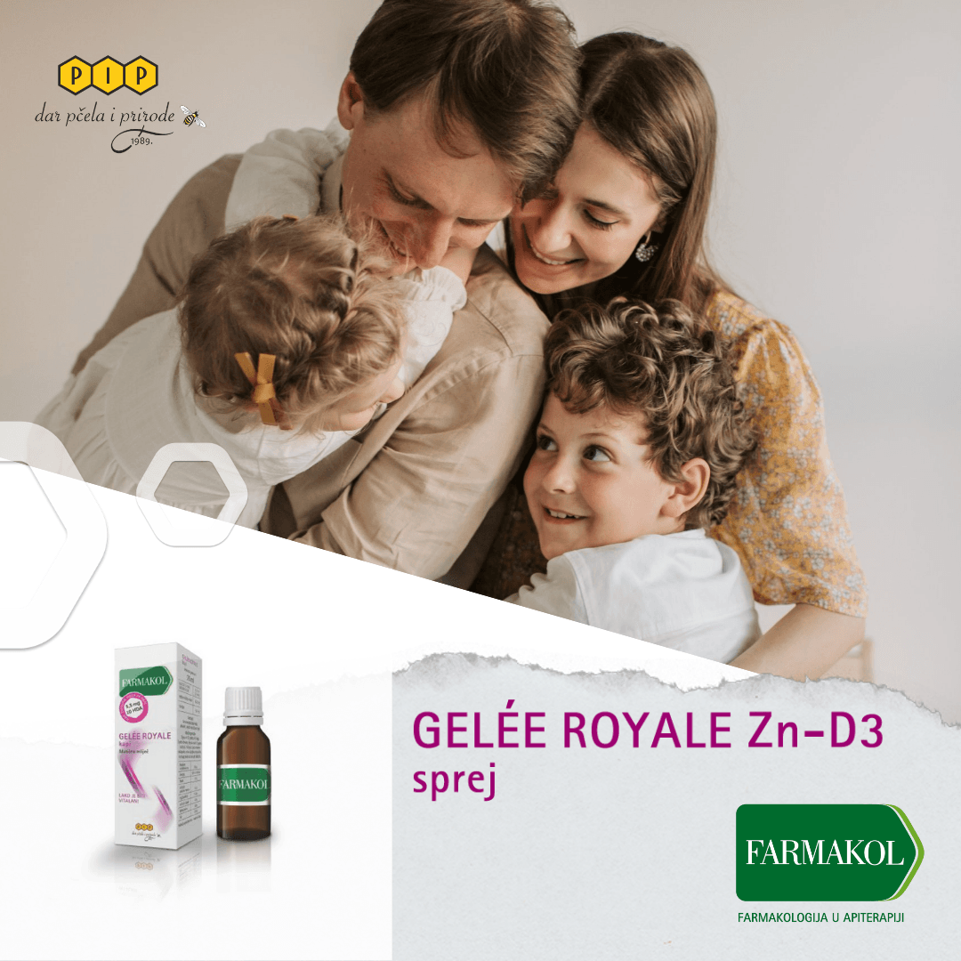 Farmakol Gelee Royale Zn-D3 sprej - novi inovativni proizvod u Farmakol liniji