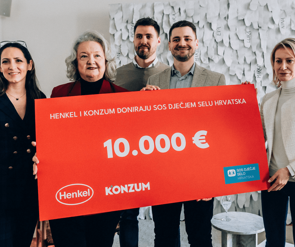 Za godinu punu smijeha: Henkel i Konzum uručili su donaciju SOS Dječjem selu Hrvatska