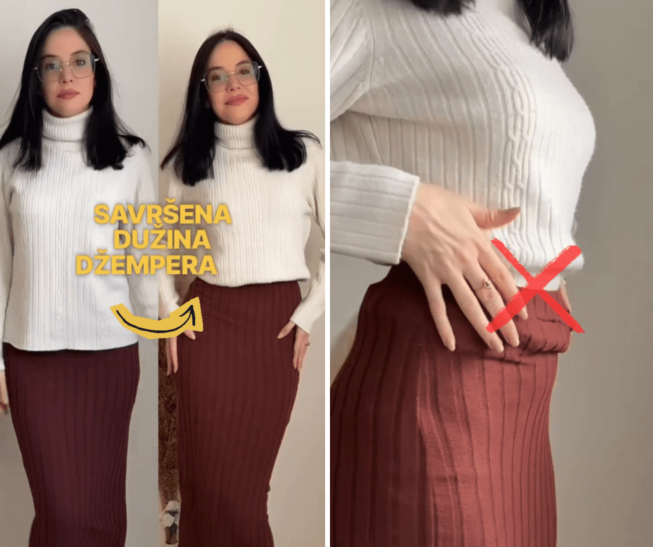 Trik kako da uvučete džemper za savršenu dužinu bez neurednih nabora ispod hlača ili suknje