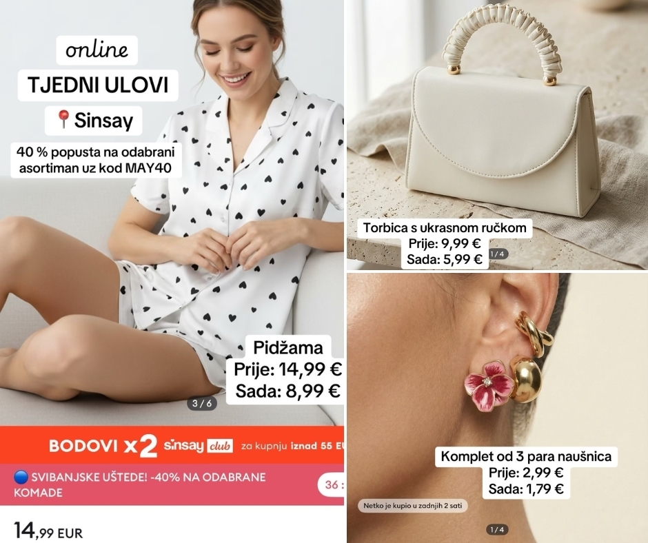 Online tjedni ulovi: dio Sinsay asortimana sada je na 40 % popusta, a mi smo izdvojili najbolje komade