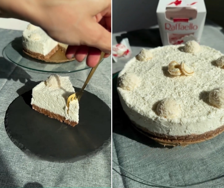 Raffaello kokos cheesecake od samo 6 sastojaka koji se ne peče: ovaj recept morate spremiti